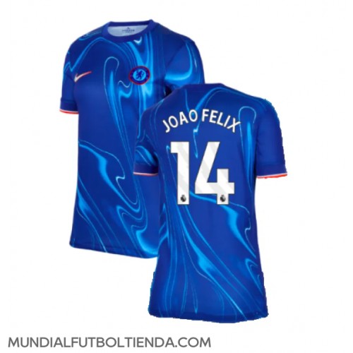 Camiseta Chelsea Joao Felix #14 Primera Equipación Replica 2024-25 para mujer mangas cortas